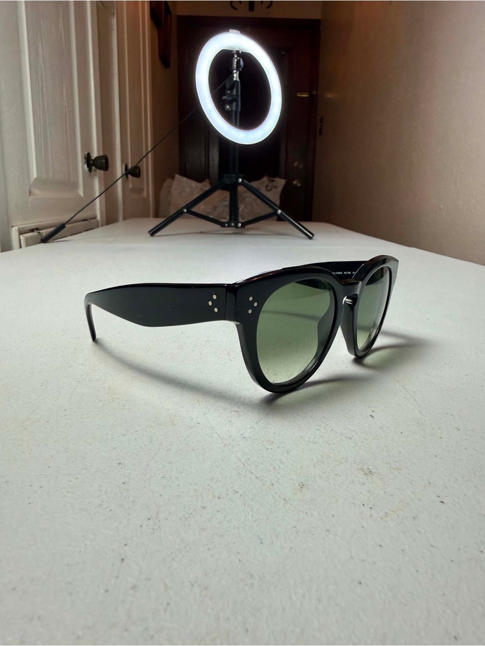 Used Cat eye Women's Celine Sunglasses small scratches in léanse